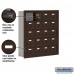 Salsbury Cell Phone Storage Locker - 5 Door High Unit (5 Inch Deep Compartments) - 20 A Doors - Bronze - Recessed Mounted - Resettable Combination Locks  19055-20ZRC